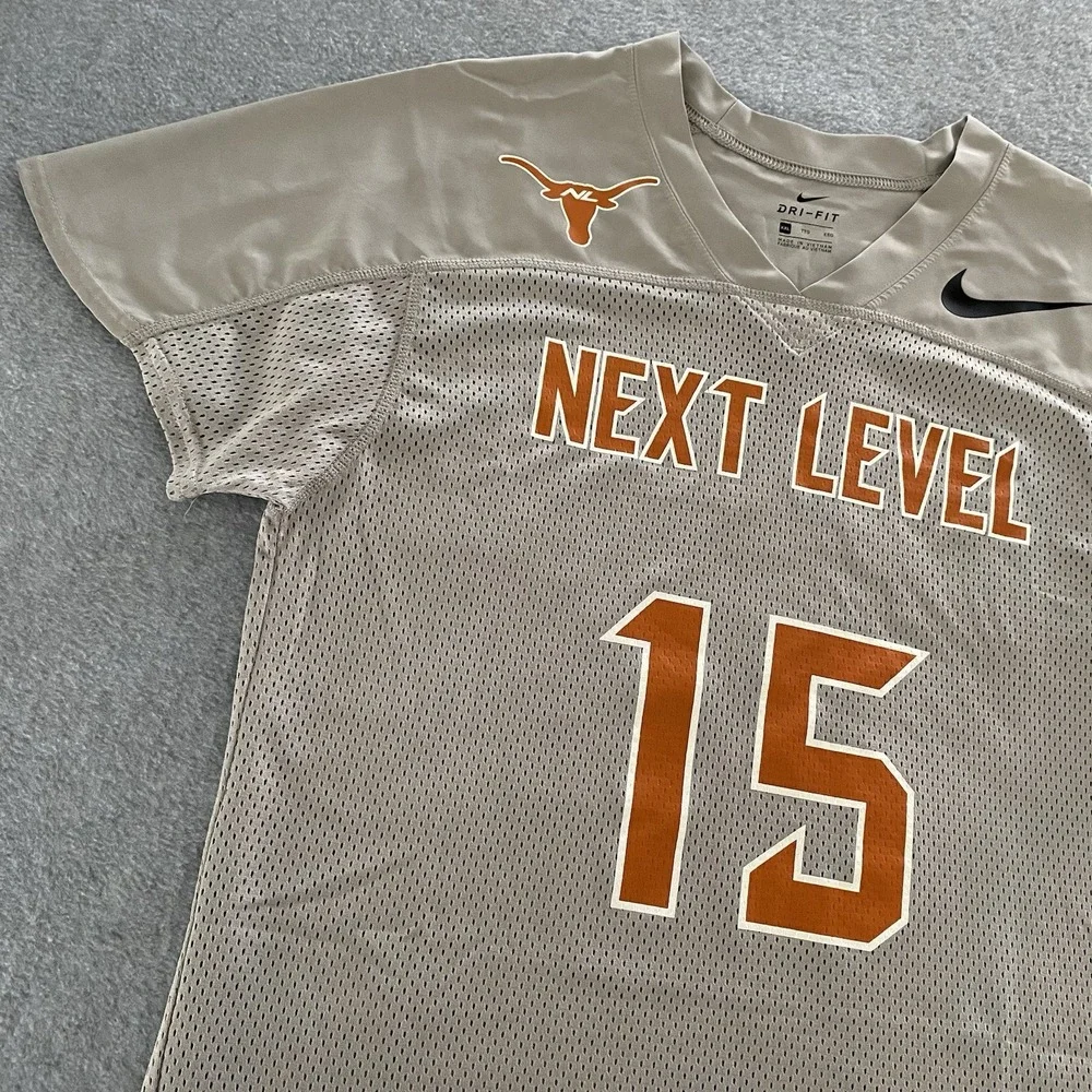 Nike Dri-Fit Youth XXL University of Texas Longhorns Football Jersey‎ #15 Damato